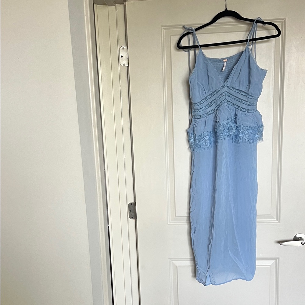 Free People Blue Midi Dress